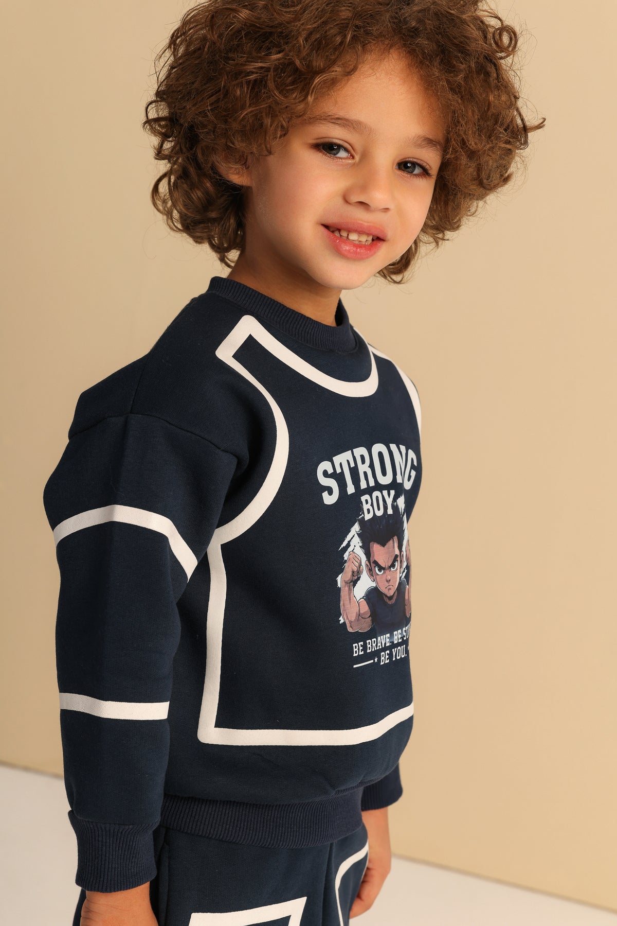 Strong Boy Graphic Boys’ Tracksuit – Navy