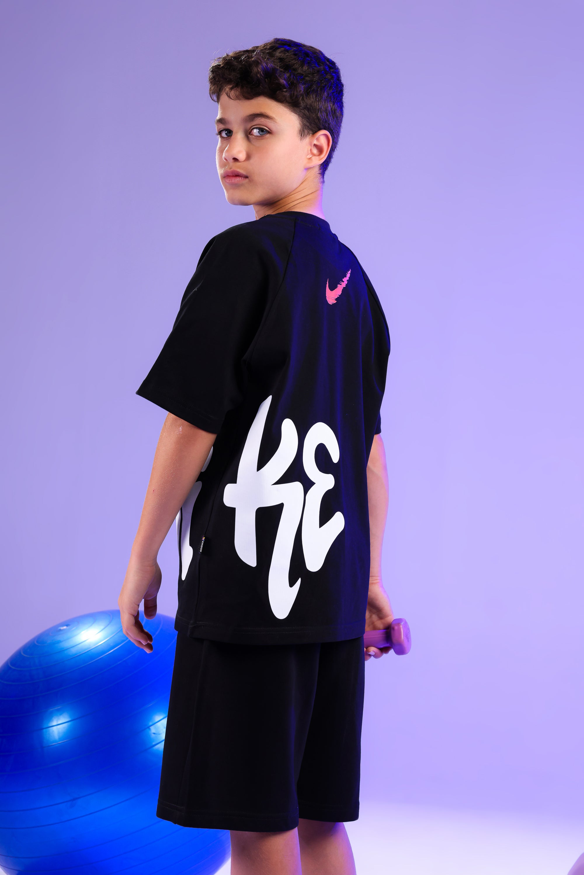Boys Black Graphic T-Shirt & Shorts Set – Athletic Streetwear