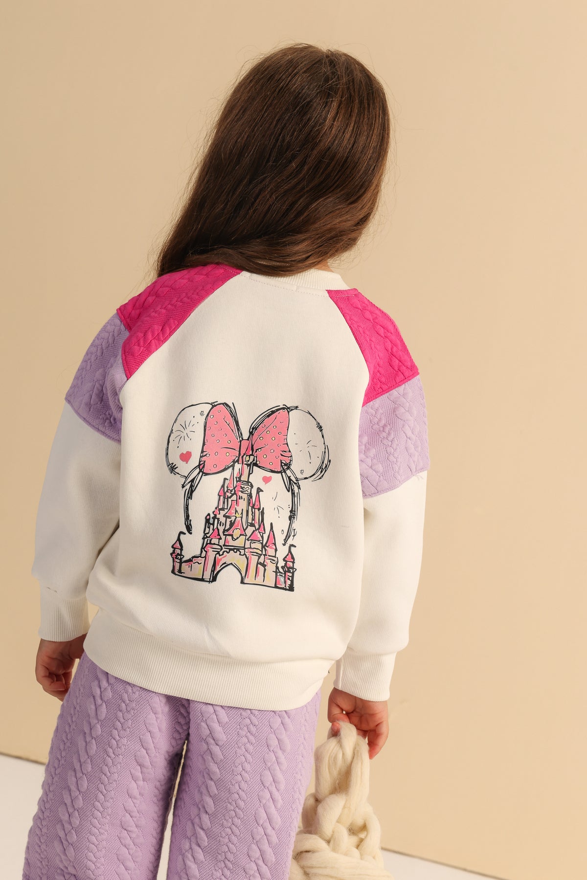 Princess Castle Girls Set – Lilac & Off-White