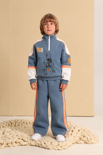 Boys’ Justice League Half-Zip Sweatshirt & Wide-Leg Pants Set