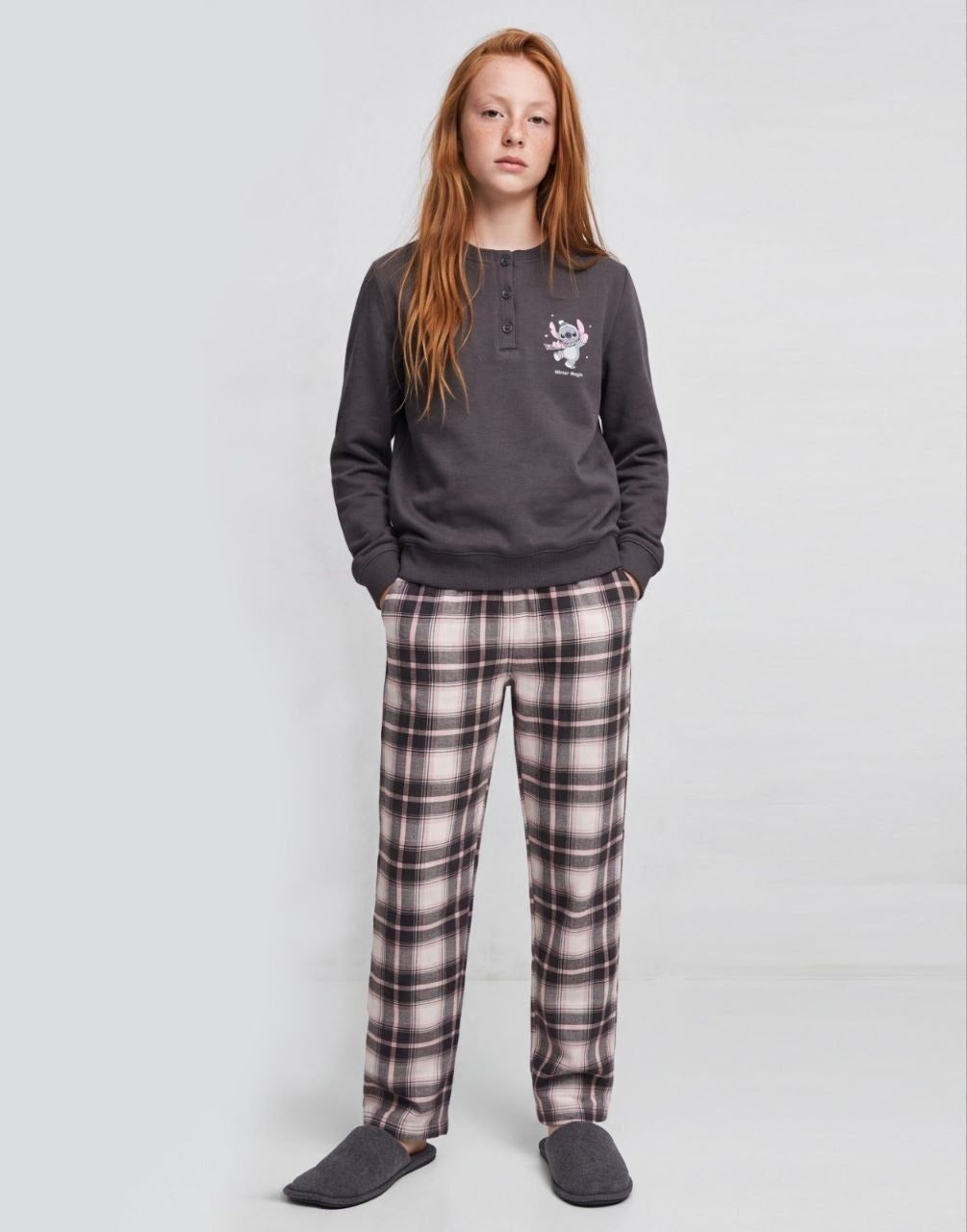 Girls’ Stitch Winter Magic Sweatshirt & Plaid Pants Set