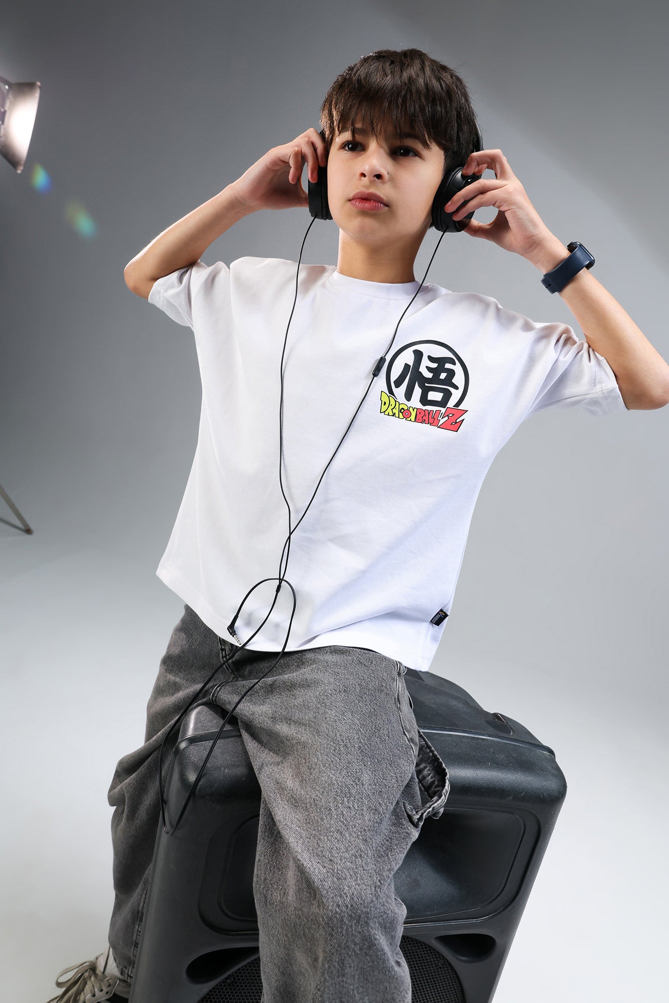 Boys Dragon Ball Z Graphic T-Shirt – White d Anime Tee