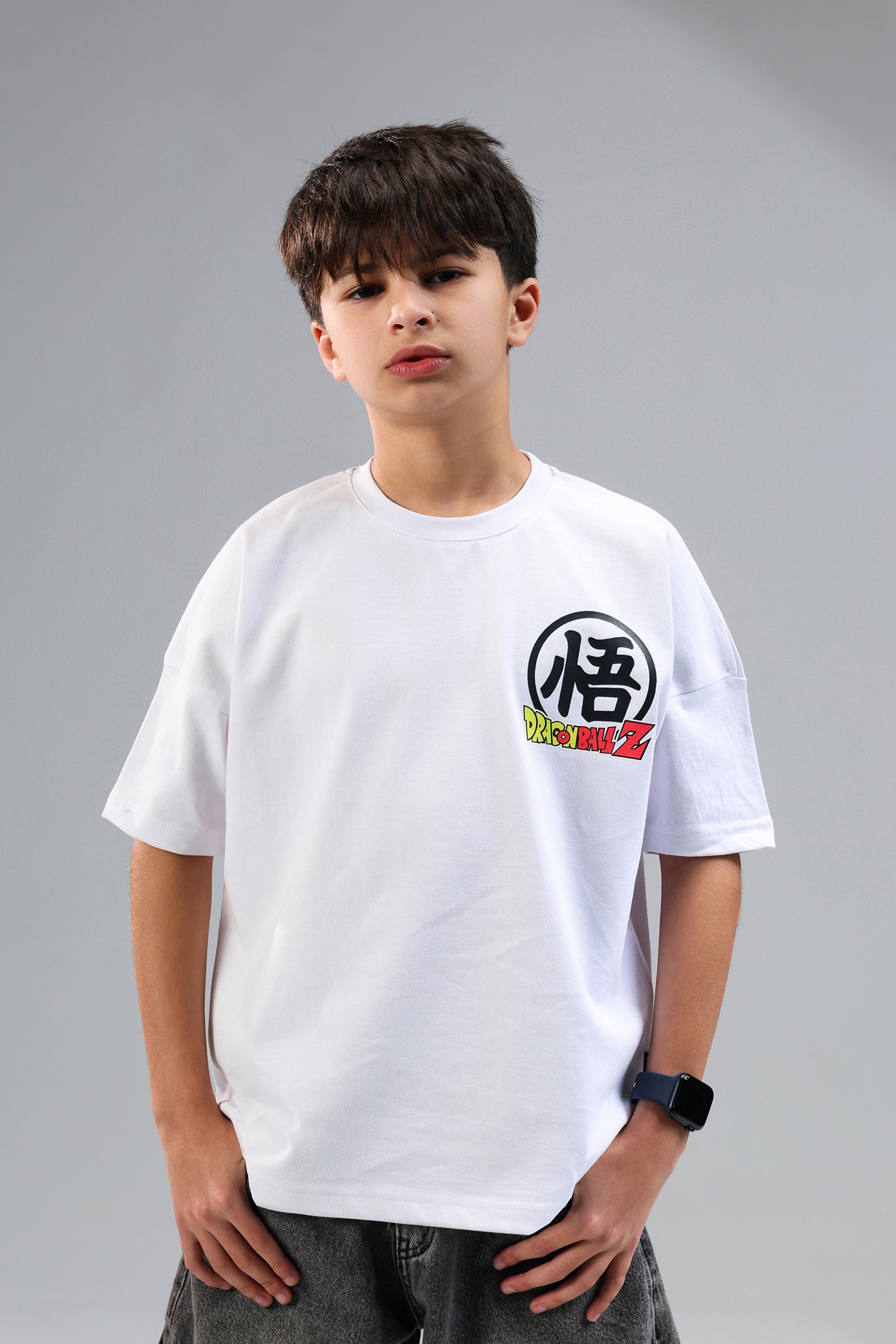 Boys Dragon Ball Z Graphic T-Shirt – White d Anime Tee