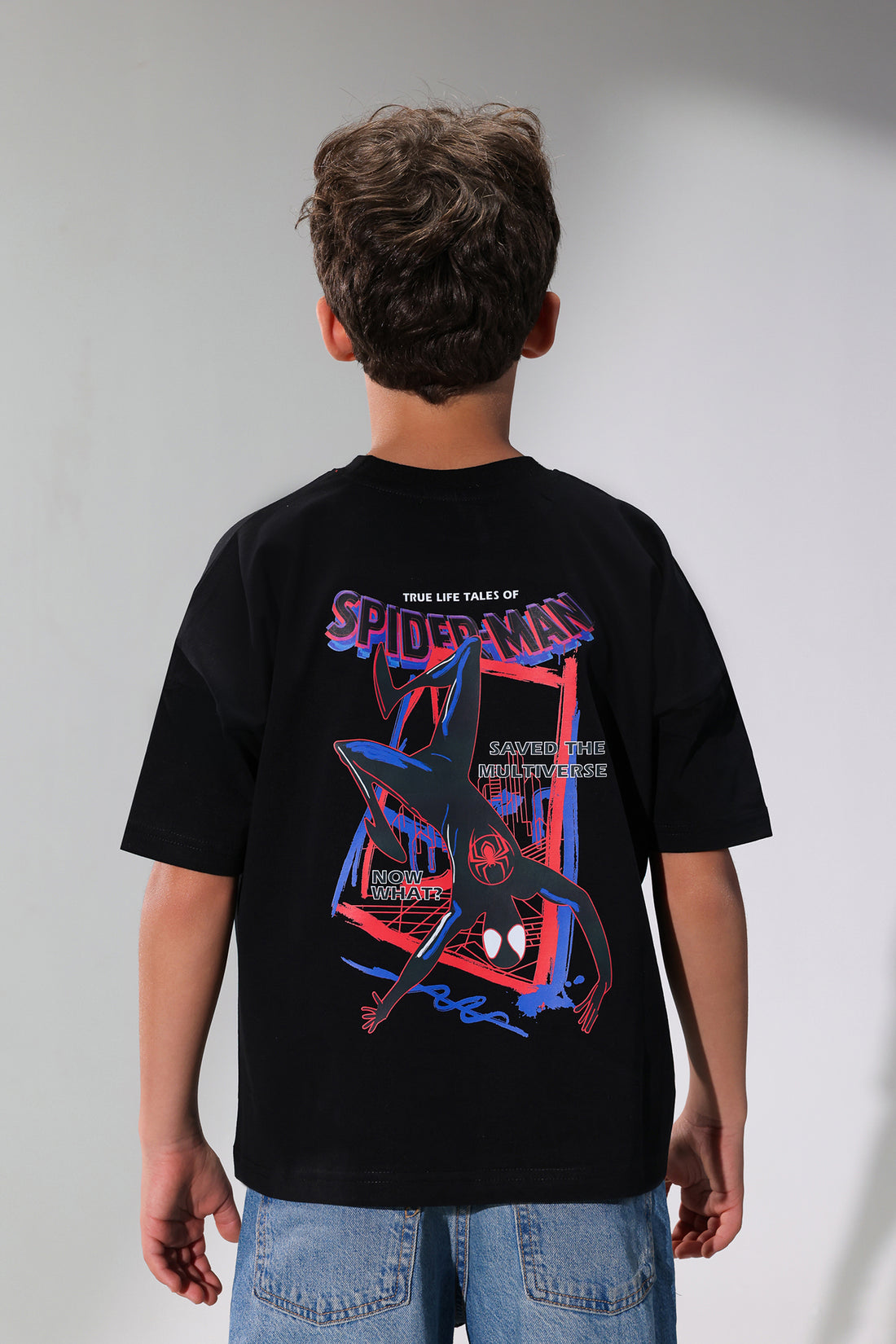 Spider-Man  Black T-Shirt for Boys