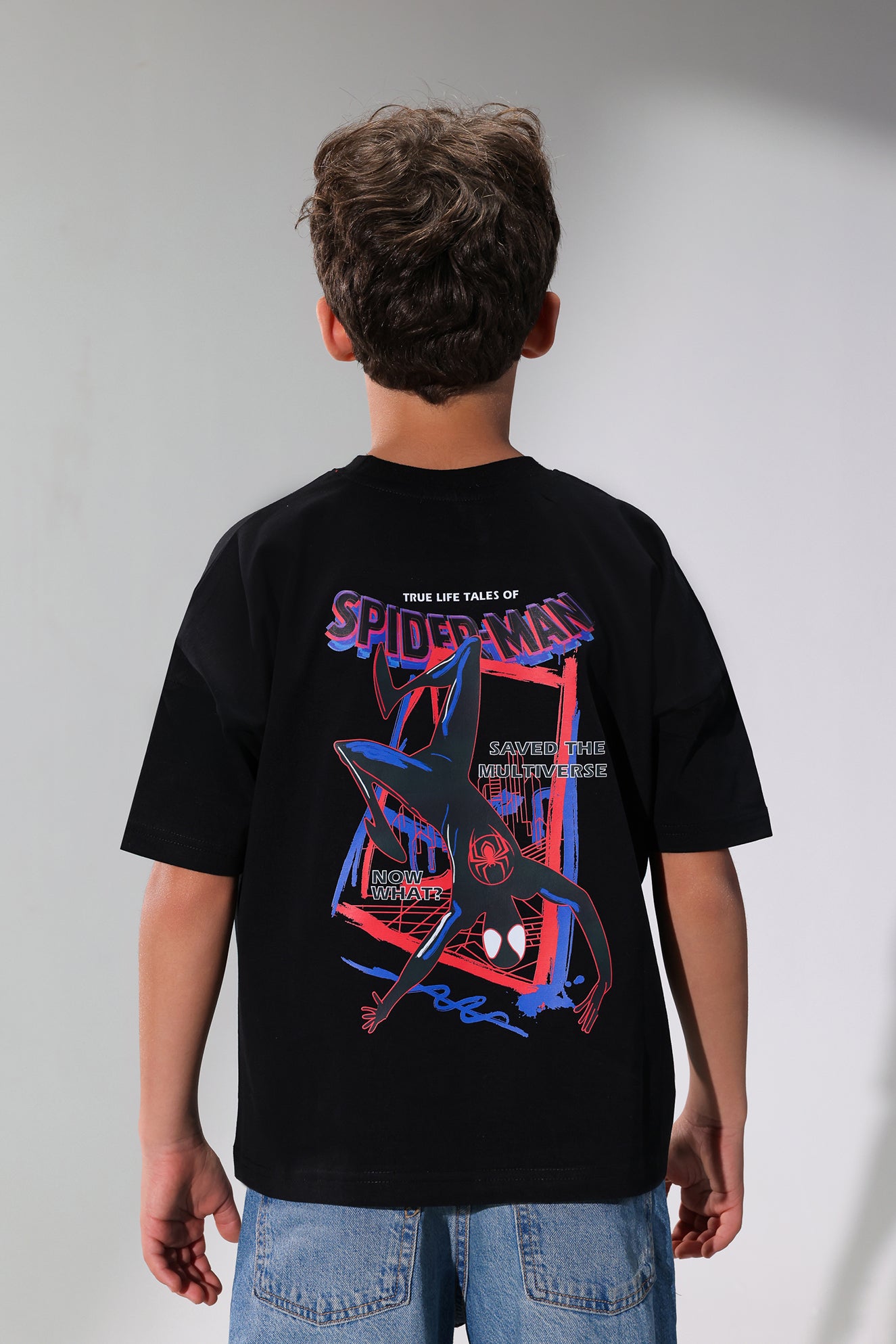 Spider-Man  Black T-Shirt for Boys