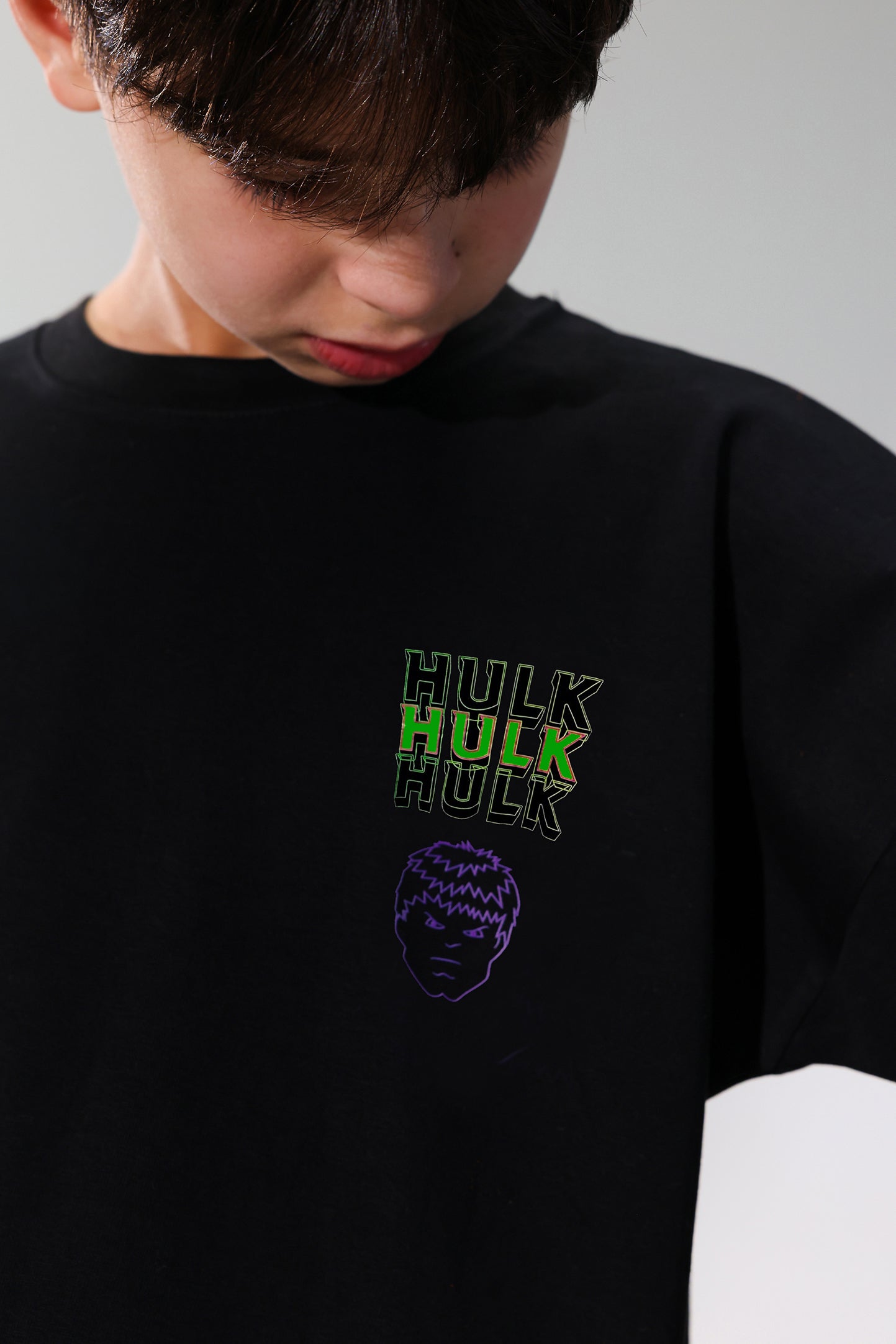 Hulk Black T-Shirt for Boys