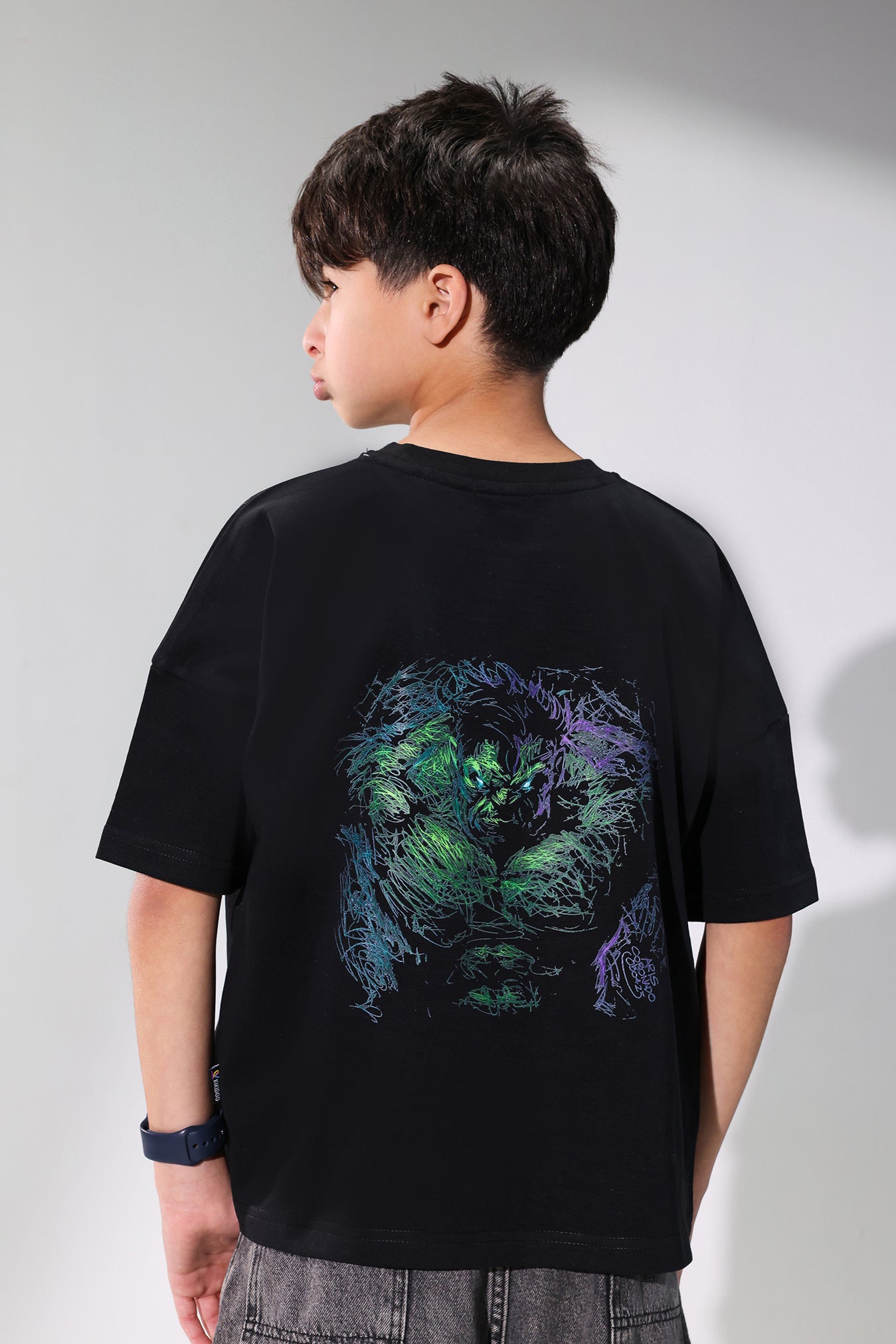 Hulk Black T-Shirt for Boys