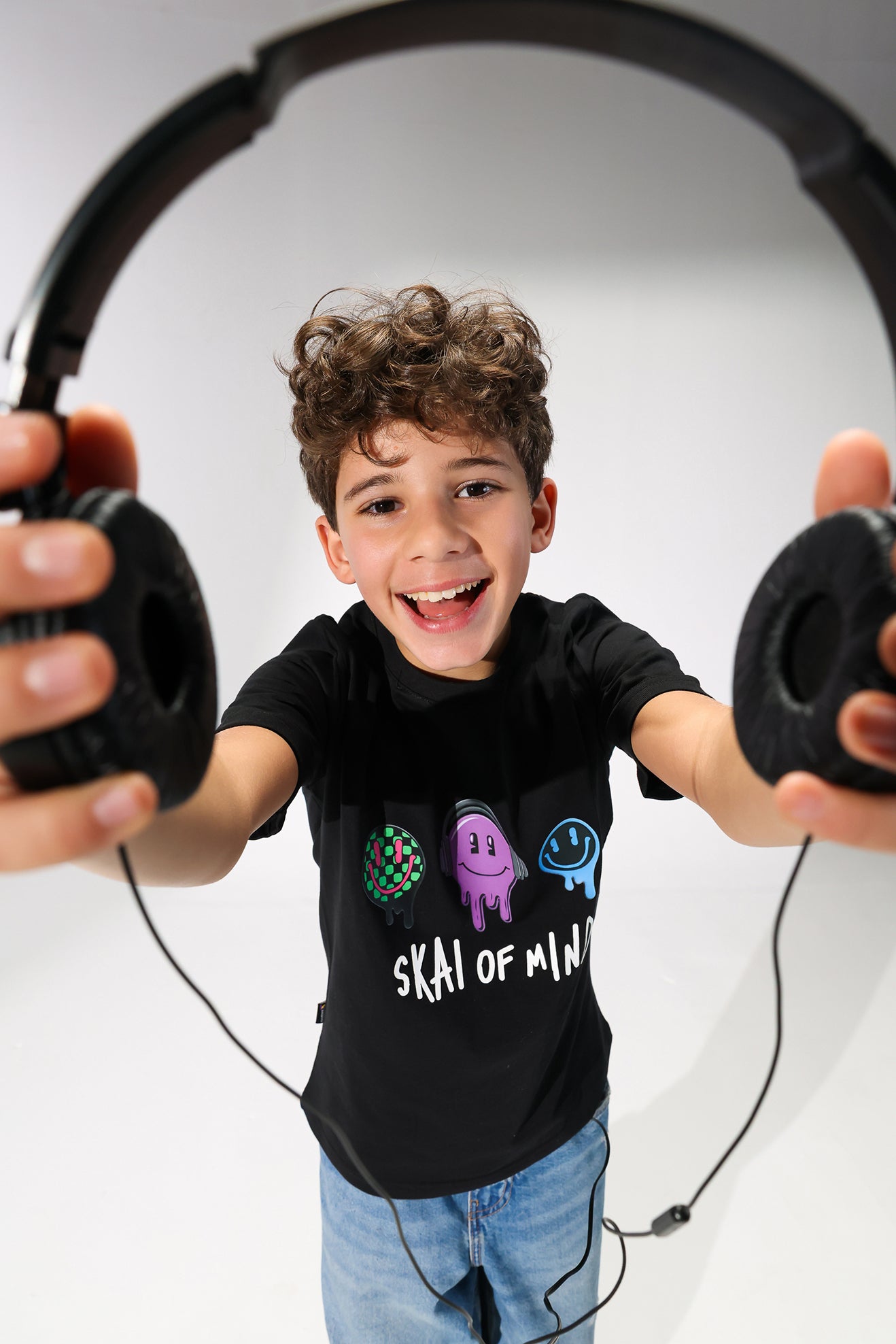 Boys Skate of Mind Graphic T-Shirt – Black Casual Streetwear Tee