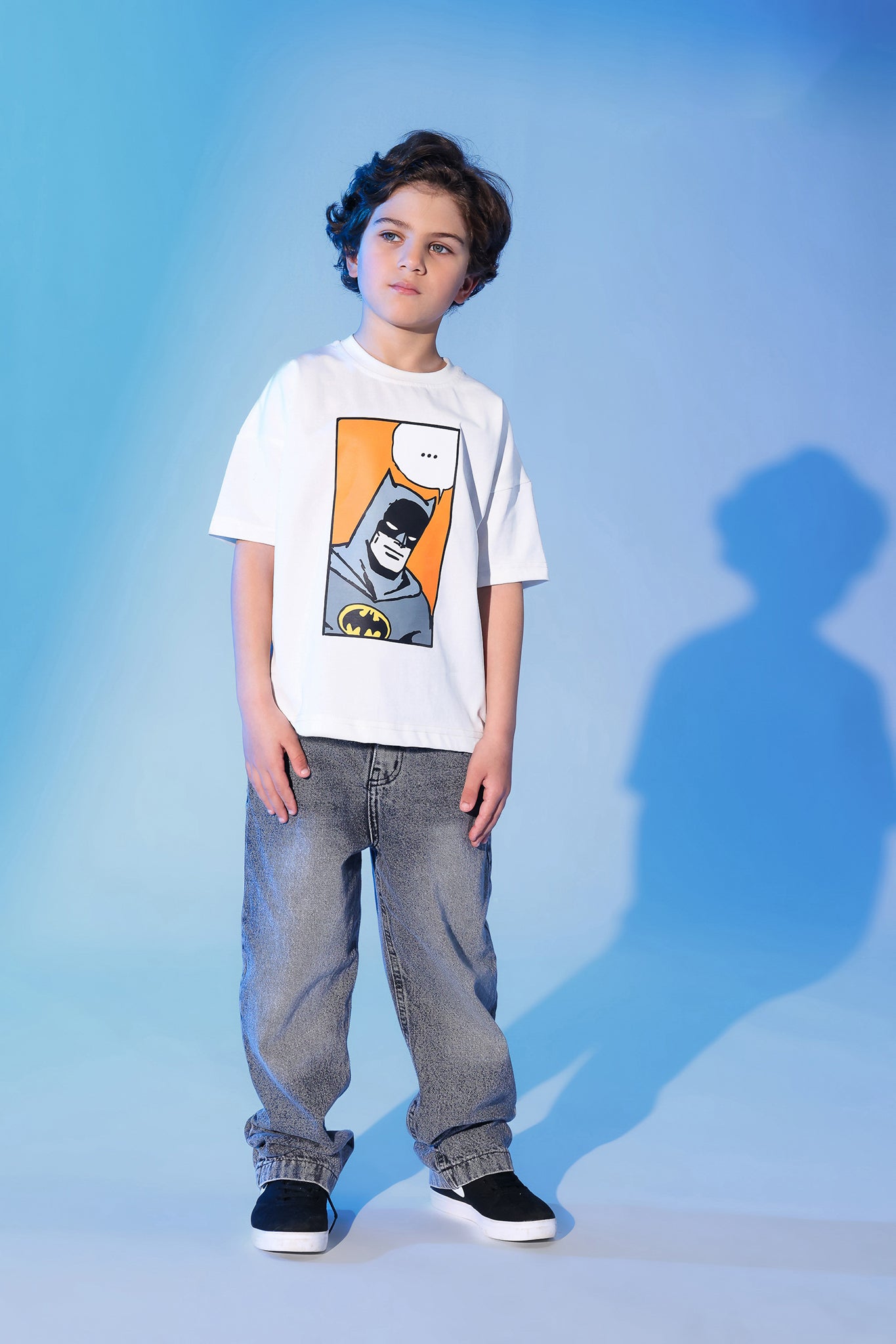 Batman White T-Shirt for Boys
