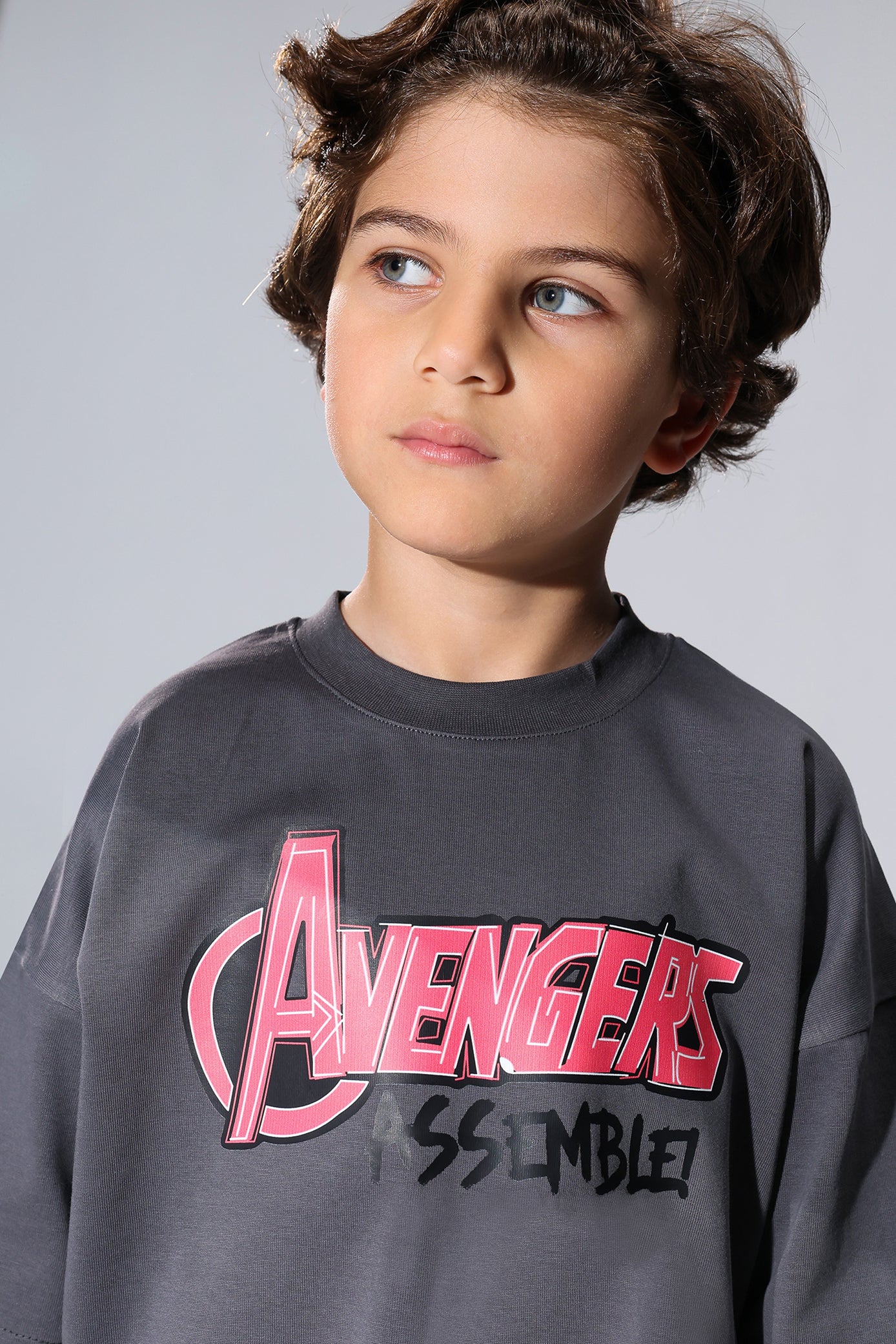 Boys Avengers Graphic T-Shirt – Dark Grey  Superhero Tee
