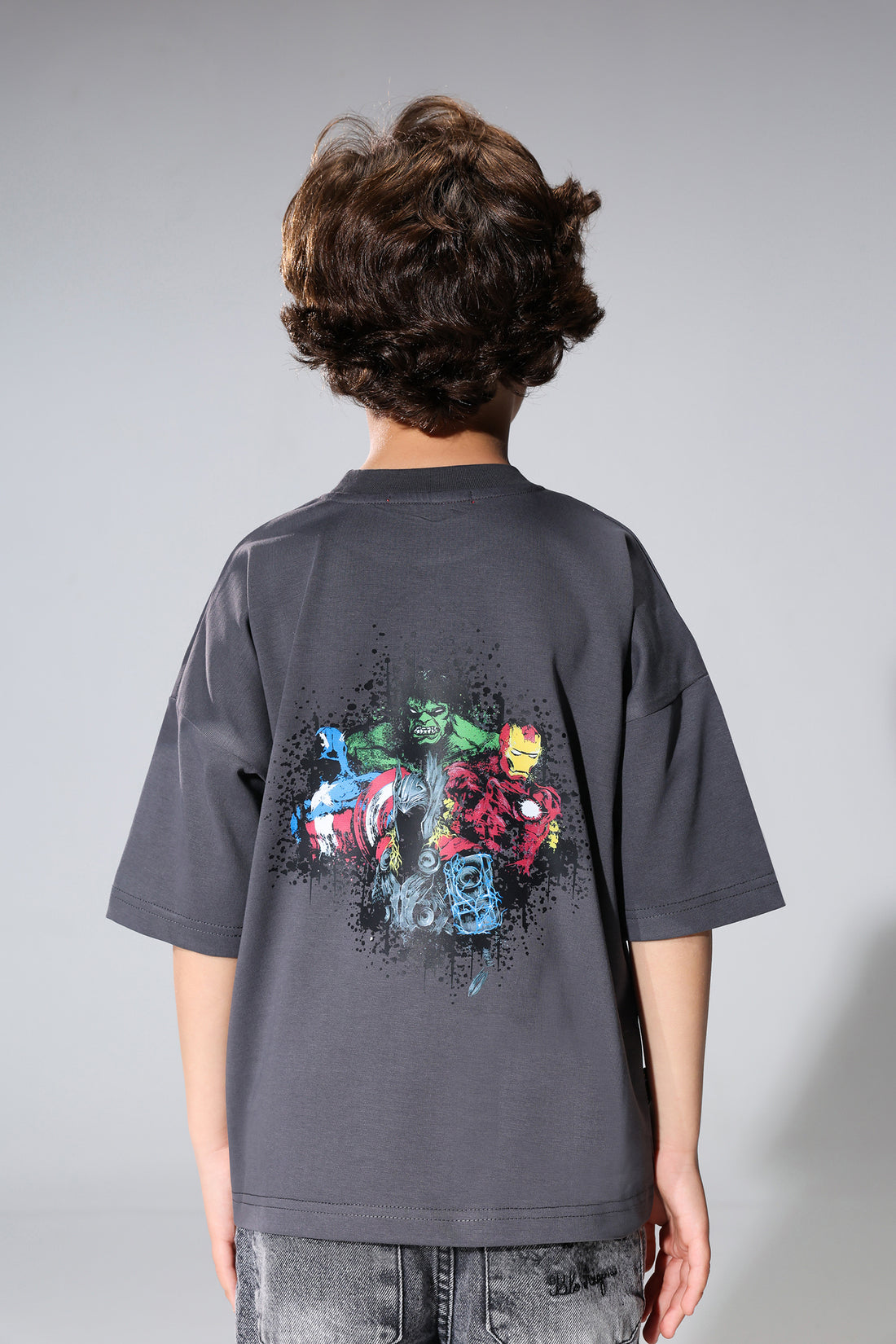 Boys Avengers Graphic T-Shirt – Dark Grey  Superhero Tee