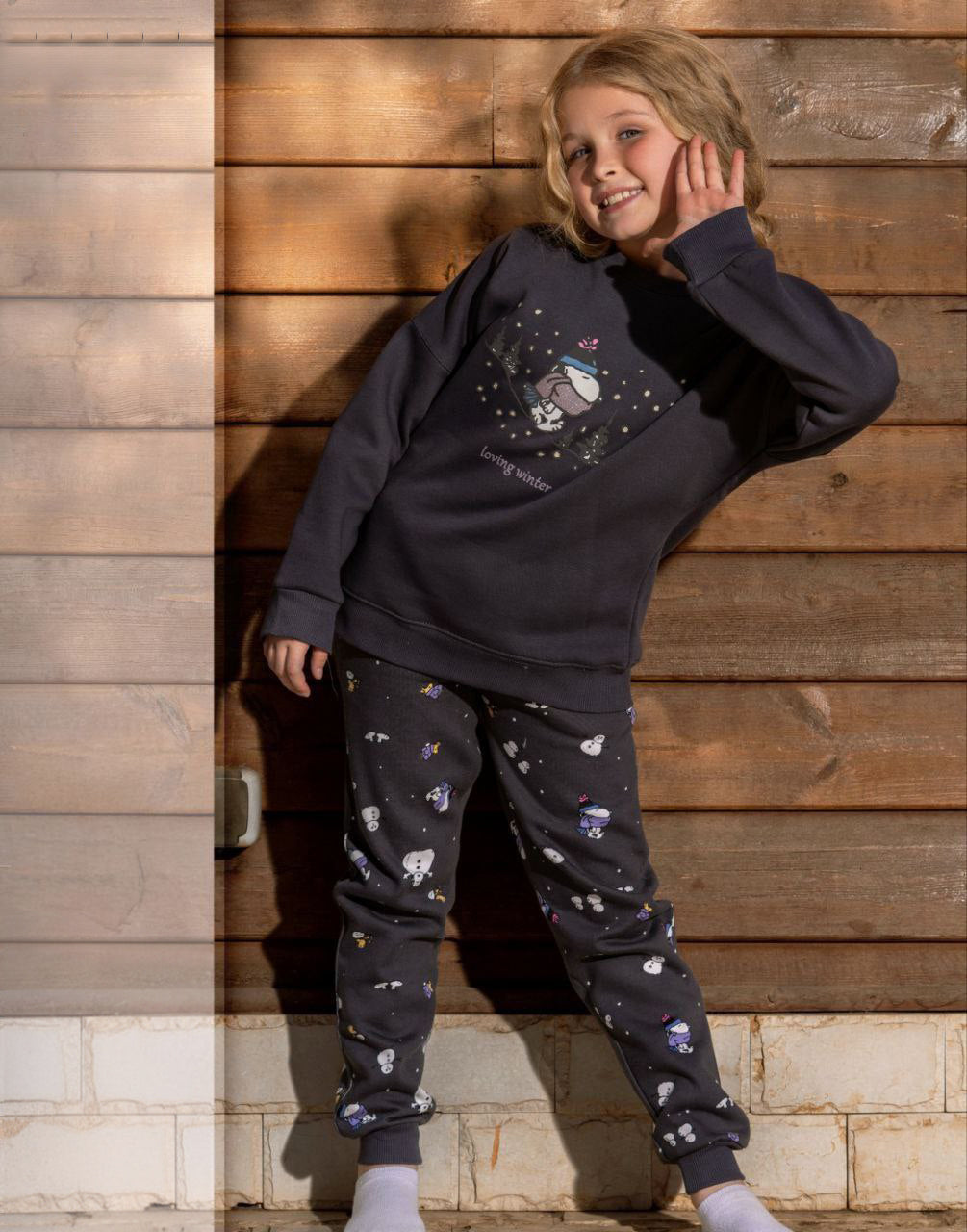 Winter Dreams Pajama – Girls’ Polar Bear Print Set
