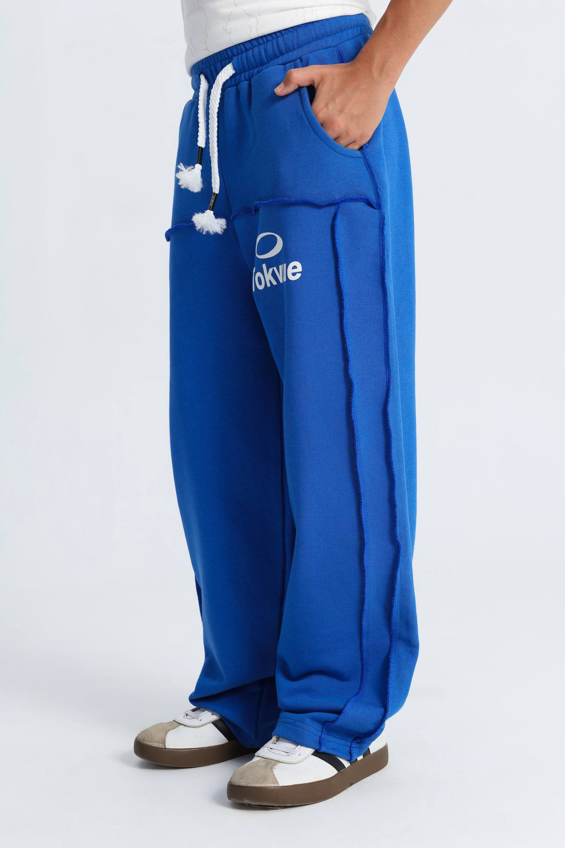 Kids Wide Leg Sweatpants – Blue Streetwear Joggers
