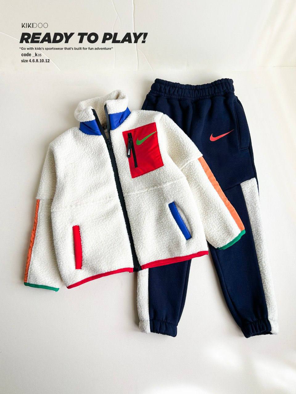 Boys Fleece Color Block Tracksuit – Warm, Sporty & Stylish Comfort