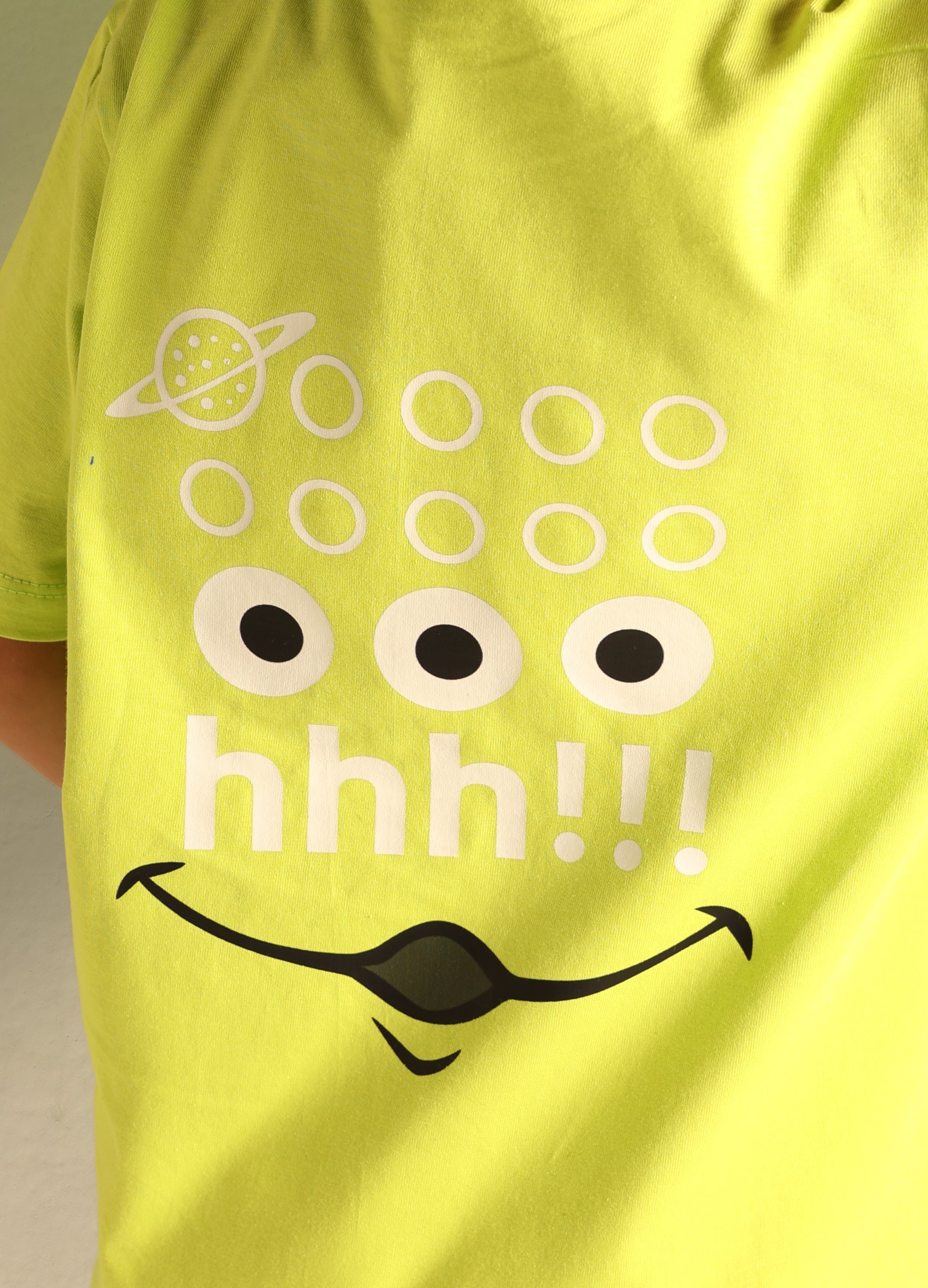 Boys' Cartoon T-Shirt – Alien Face Print