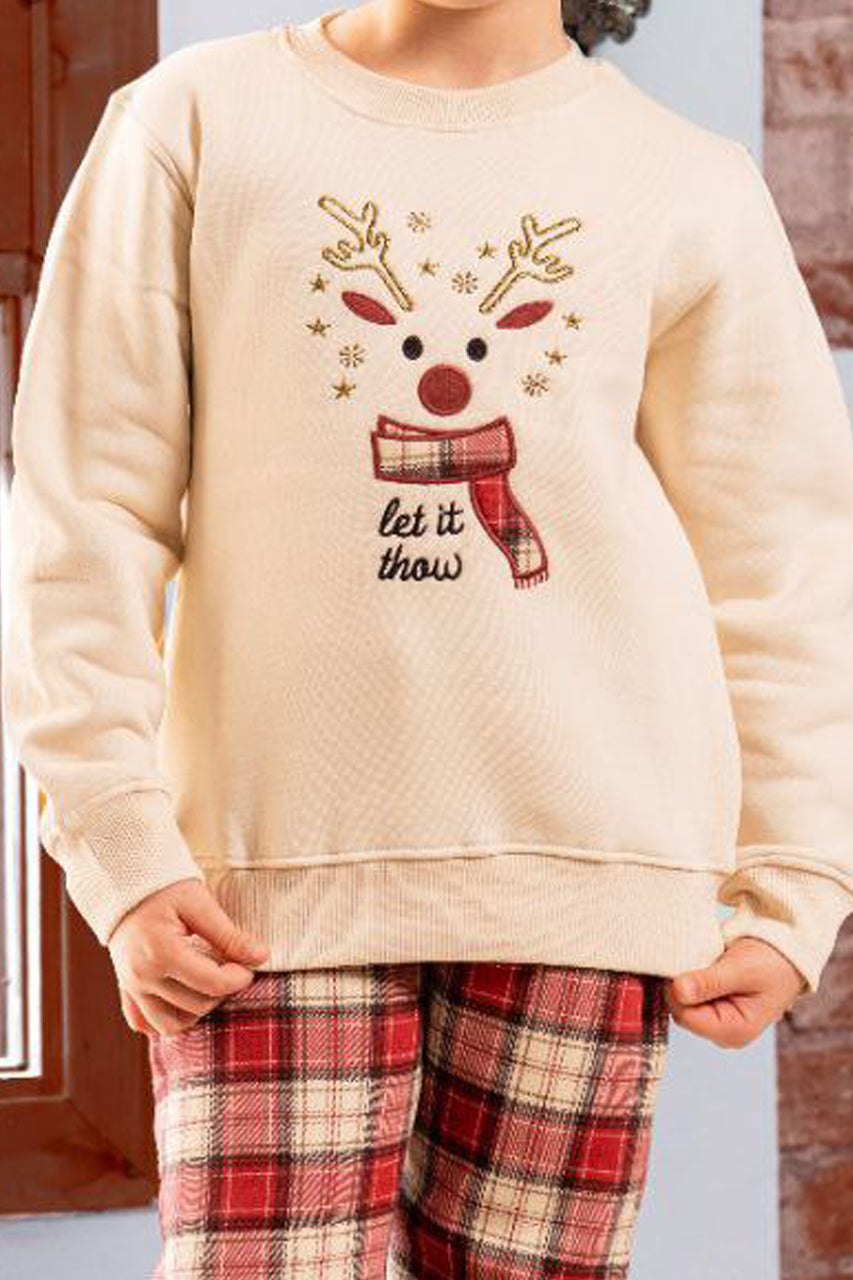 Magical Winter Pajama – Girls’ Festive Reindeer Look