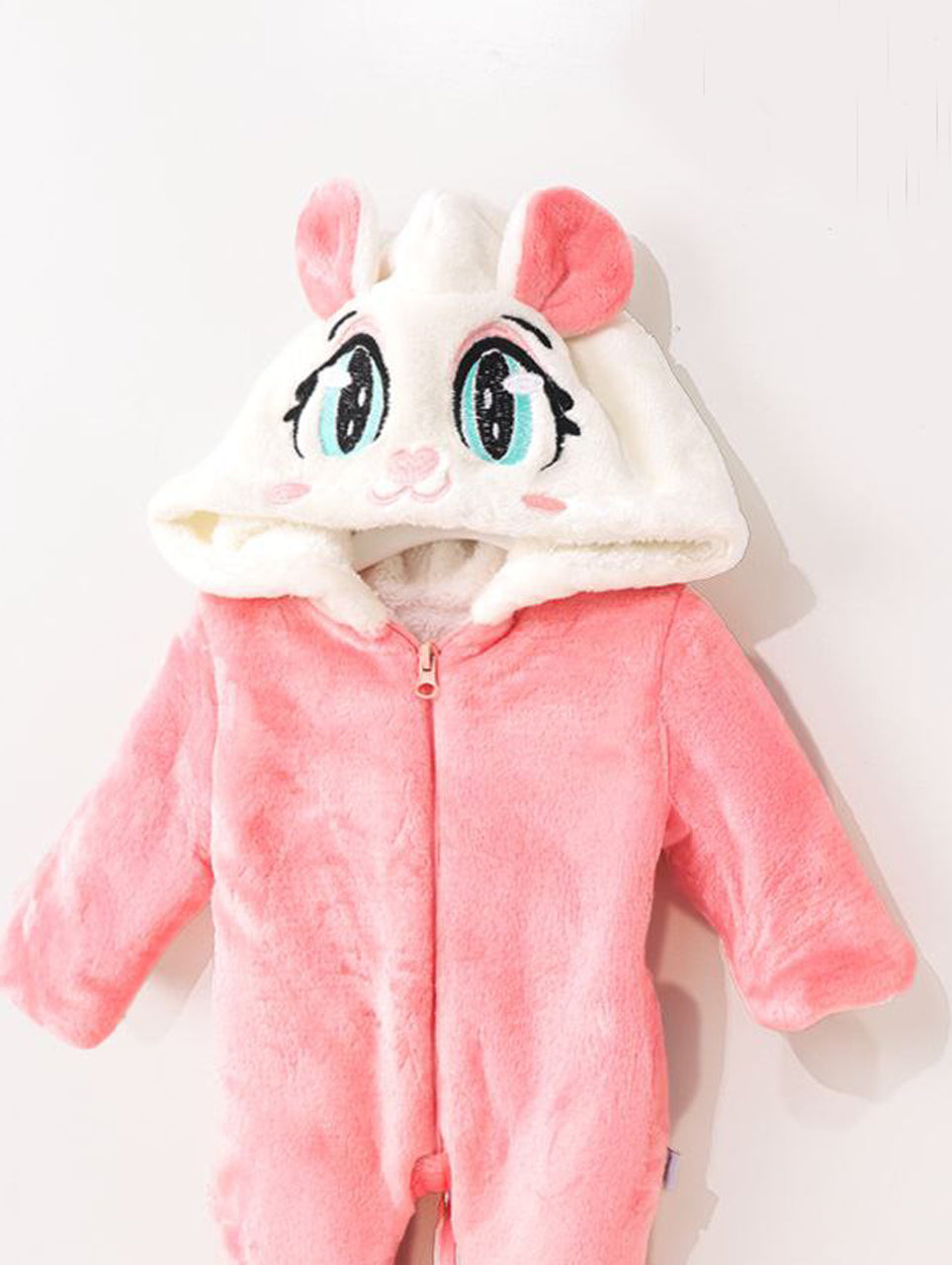 Baby Bunny Fleece Onesie – Pink