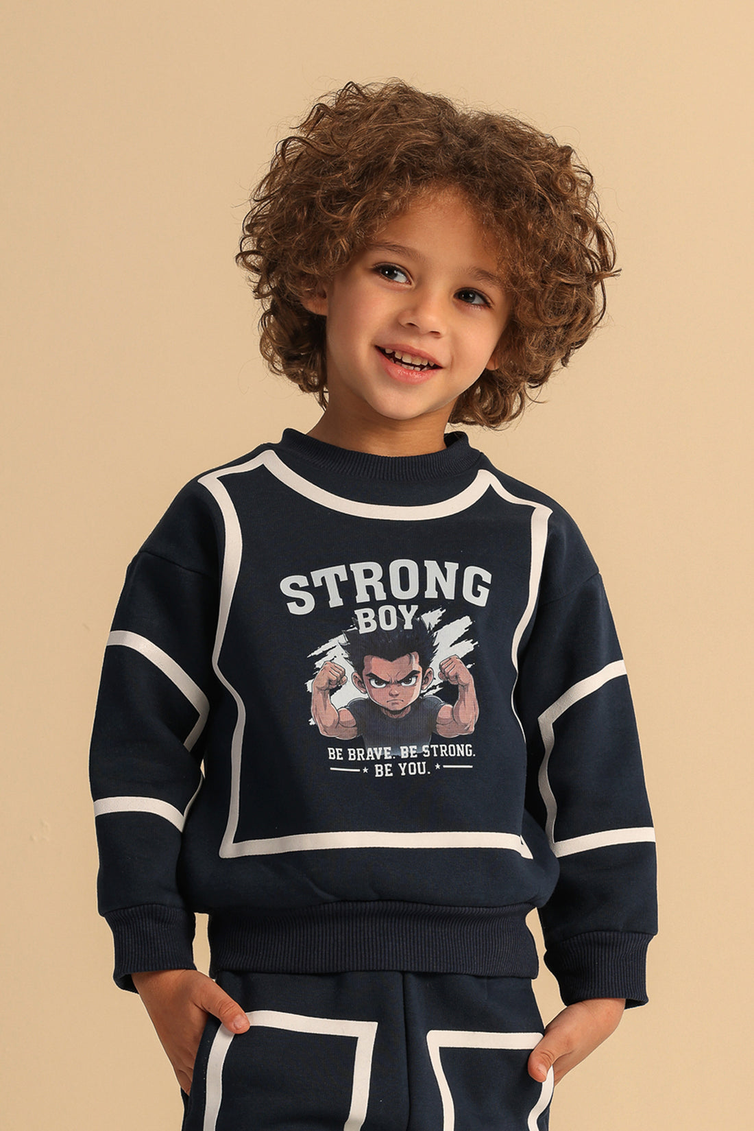Strong Boy Graphic Boys’ Tracksuit – Navy